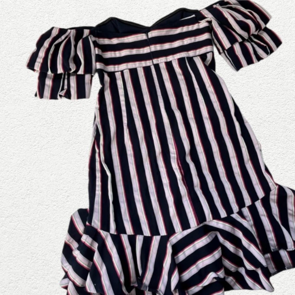 Wayf Korbin Striped Off The Shoulder Dress Size Small - Picture 9 of 14